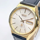 SEIKO Type II 7N43 Men's Quartz Watch Battery Replaced New Belt Running