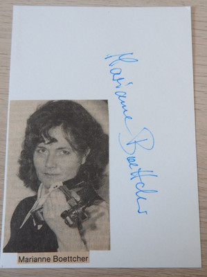 Handschriftliches Autogramm deutsche Violinistin Marianne Boettcher (123435)