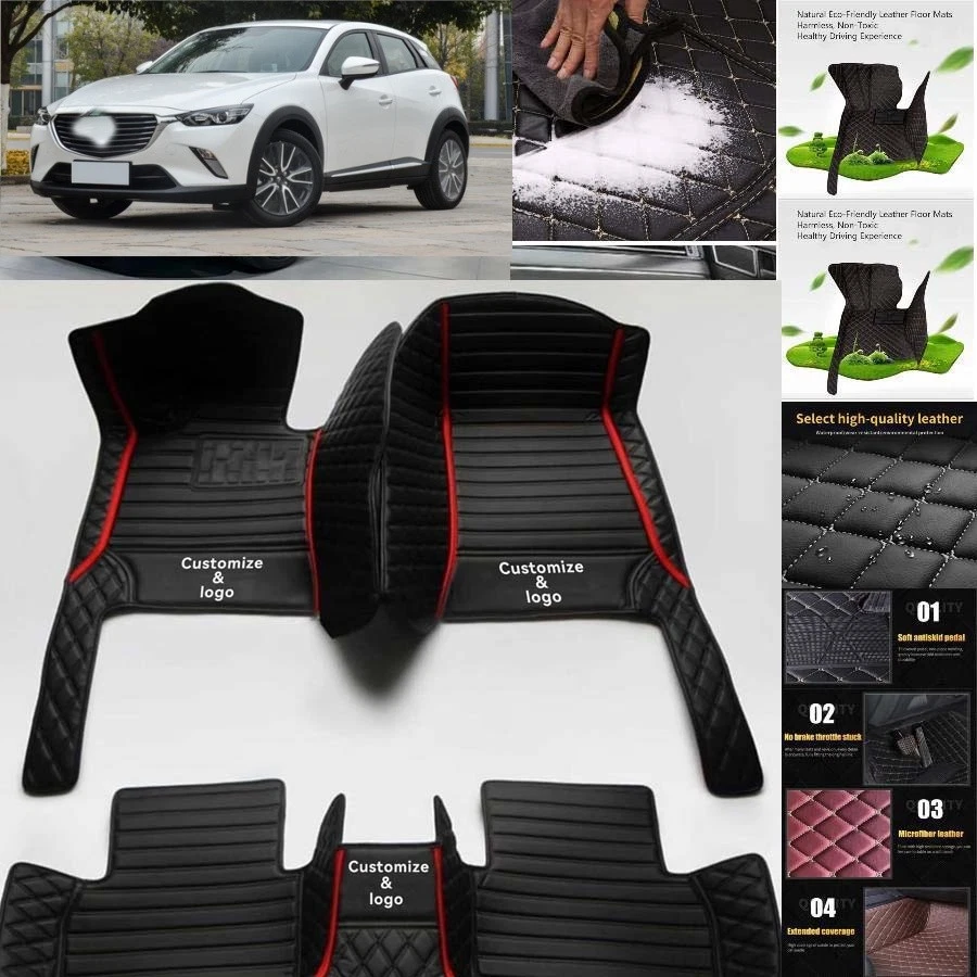 For Mazda CX-3 Car Floor Mats Luxury Waterproof Carpets Liners Interior Auto Foto 3 de 4
