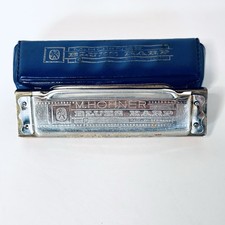 M Hohner Blues Harp Harmonica - Key of G - Made in Germany With Case