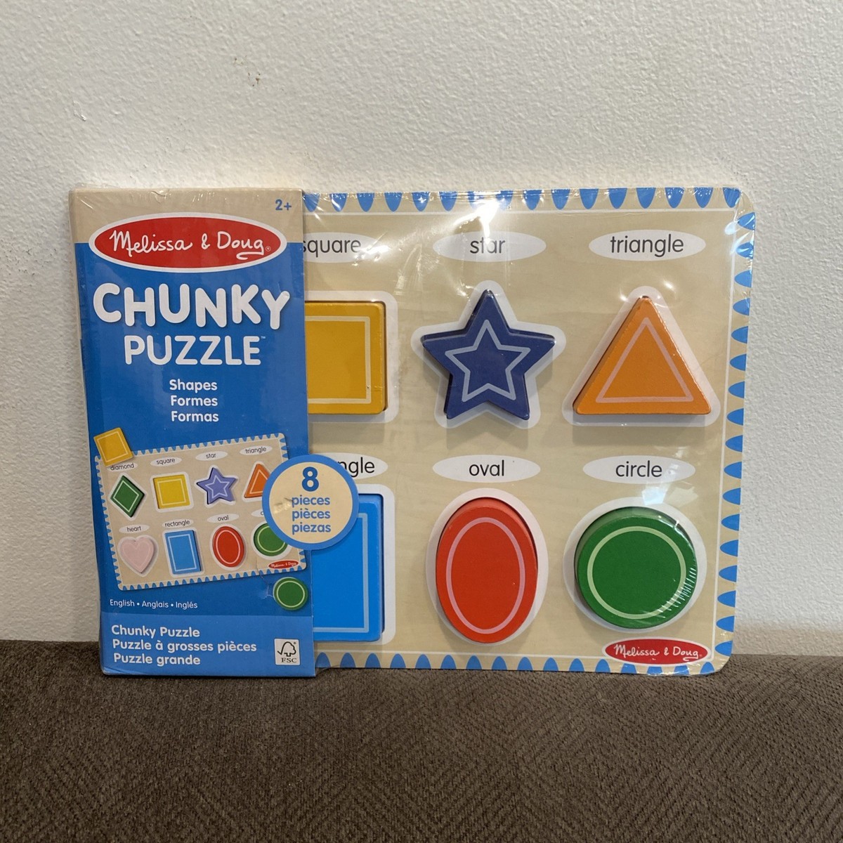 Melissa & Doug Shapes Chunky Wooden Puzzle Age 2 and up for sale