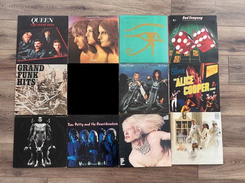 CLASSIC ROCK- (11) LP Vinyl Record LOT- Queen, Fleetwood Mac, Tom Petty, Parsons