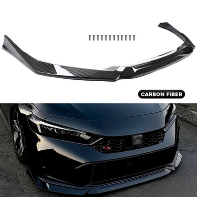 For 2025 2026 Honda Civic Sedan Hatch Carbon Fiber Front Lower Lip Splitter Kit
