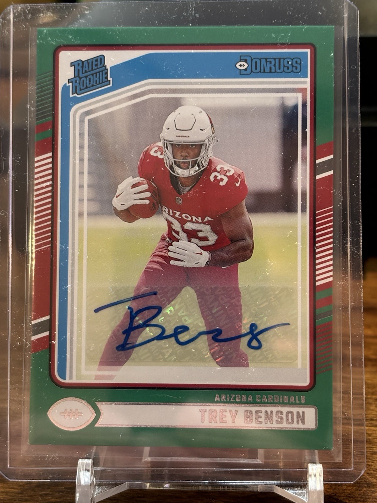 2024 Panini Donruss - Rated Rookie Trey Benson #326 Green Autographs (AU, RC)