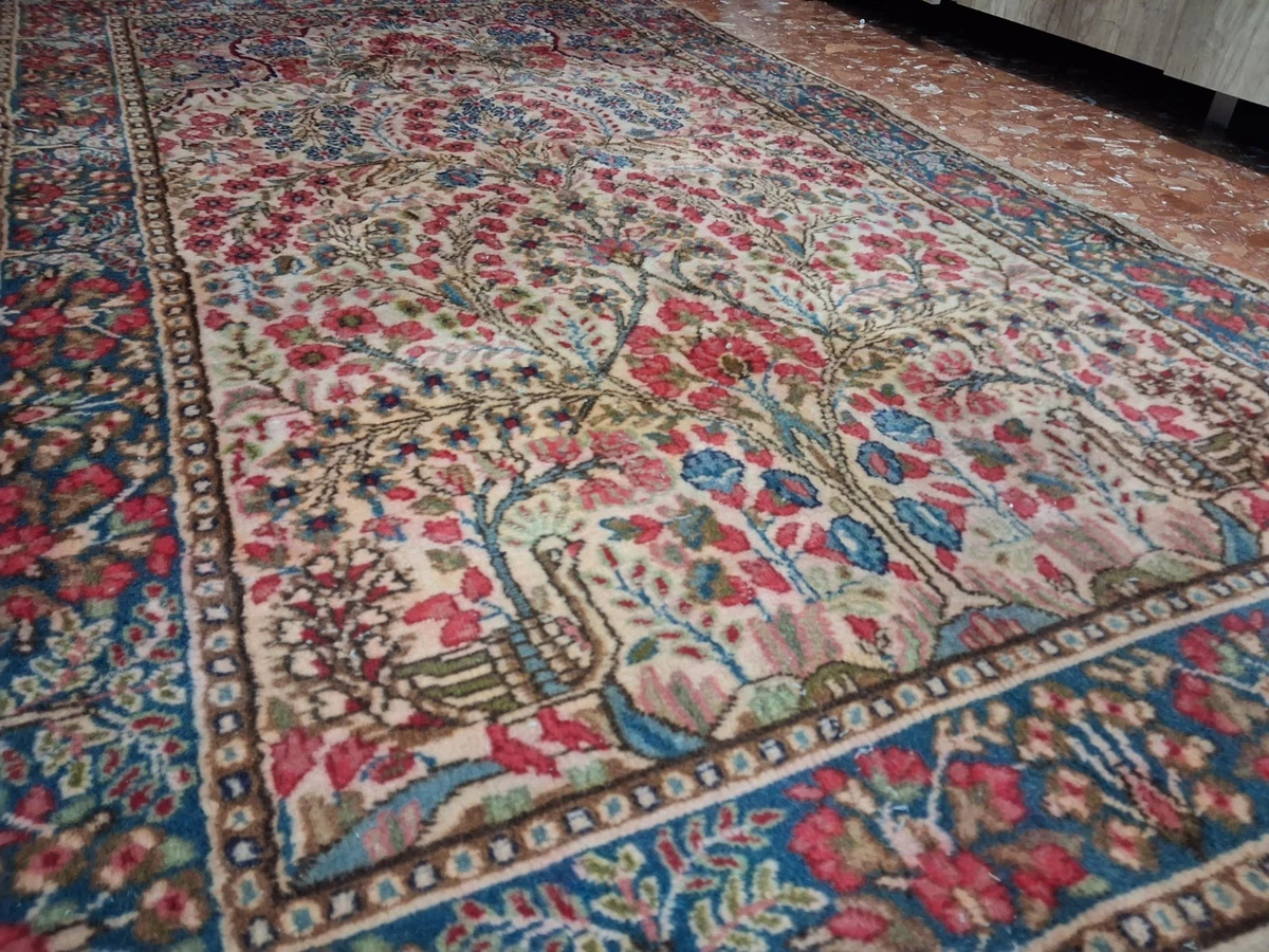 Grand Tapis Kilim Persan Fait Main – Kurdestan Années 40/50, 200x157 Cm