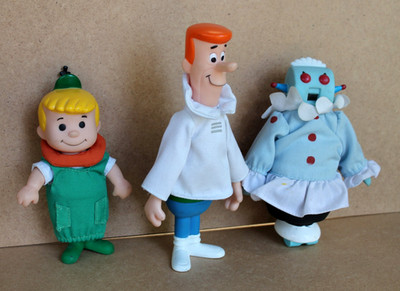 JETSONS Figuren 3 Stück,  George Jetson + Elroy + Rosie Robot Applause 1990 rar