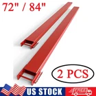 72" 84" Pallet Fork Extension w/ Tire Chain Heavy Steel Forks for Forklift Truck