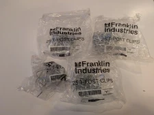FRANKLIN INDUSTRIES T-POST CLIPS - 80+ CLIPS 3 bags of 25 NEW in packages + Few
