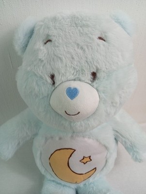 Care Bears Bär Glücksbär 2022 Himmelblau Mond, Sterne mit Rassel Hellblau 50cm