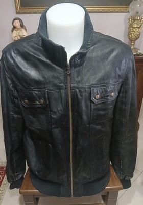 CONBIPEL Herren Lederjacke Mantel schwarz Gr. 50 Cod. CC066