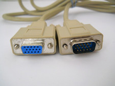 Vintage 15 Pin Male to 15 Pin Female Serial Computer Electronic 6 Ft Cable
