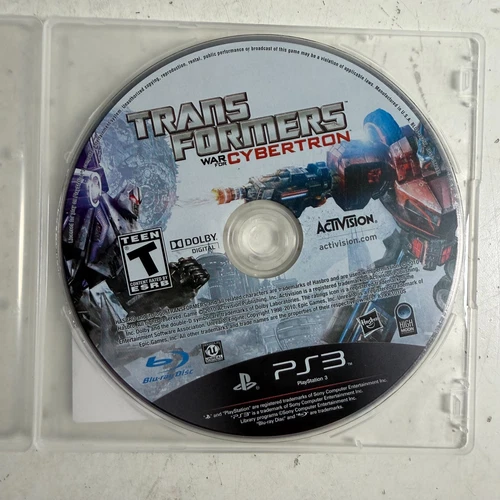 Transformers: War for Cybertron (Sony PlayStation 3, 2010) Activision Video Game