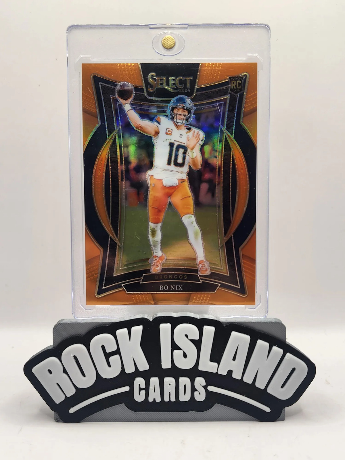Bo Nix 2024 Panini Select #30 Orange Rookie 29/49