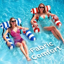 Pool Floats Chairs Adult 2 Pack Heavy Duty Inflatable Swimming Pool Lounges