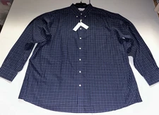 NWT's Roundtree & Yorke Gold Label Non Iron Deep Blue Shirt 4XT 4XLT Tall