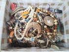 Huge 5 Pound Lot Gold Toned Vintage To Now Costume Junk/craft Jewelry