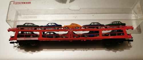 Autotransportwagen 8296 k von Fleischmann Spur N | Condition: Gebraucht