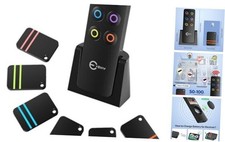 Key Finder Locator with Sound, Stick-on TV Remote Black - 1 Remote 6 Receivers