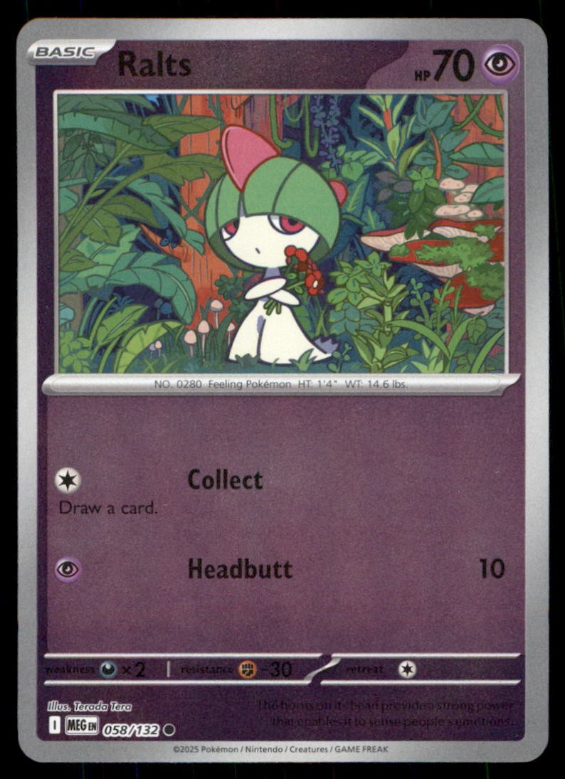 Ralts Common ME01: Mega Evolution 058/132 NM