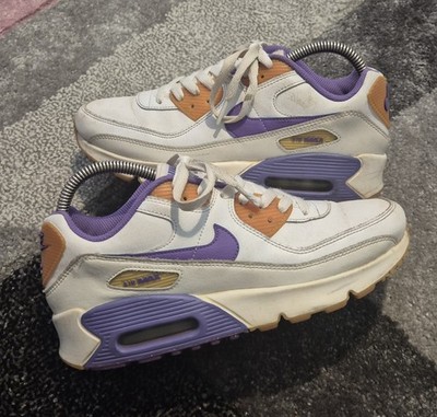 Nike Air Max 90 LTR GS - DV3607 103 - White / Citron - Purple - UK 5,5
