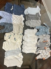 Newborn Size, Baby Boy Lot 22 Pieces Carter Brand Gerber  S Brand