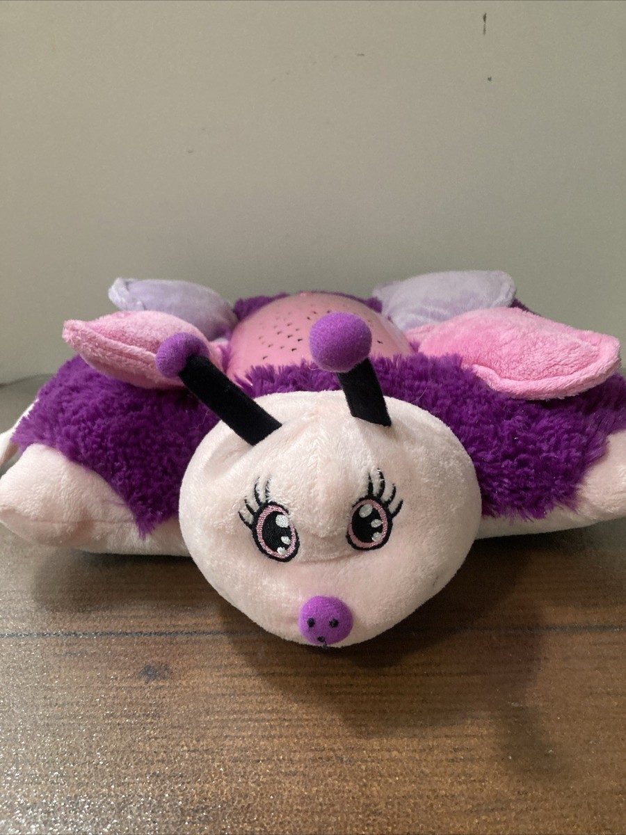PILLOW PETS Dream Lites Pink Purple Ladybug Color Changing