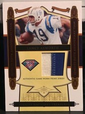 2008 National Treasures Jersey 75th Anniversary Chargers Lance Alworth #/25 