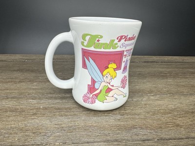 Disney Store Exclusive Tink Pixie Squad Mug Cheerleader Tinker Bell Pink White