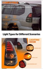 Premium Led Tail Lights 2003-2009 Lexus Gx470 Toyota Land Cruiser Prado Lc120