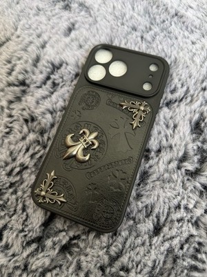 Chrome Hearts Handyhülle für iPhone 17 Pro Max Schwarz Neu