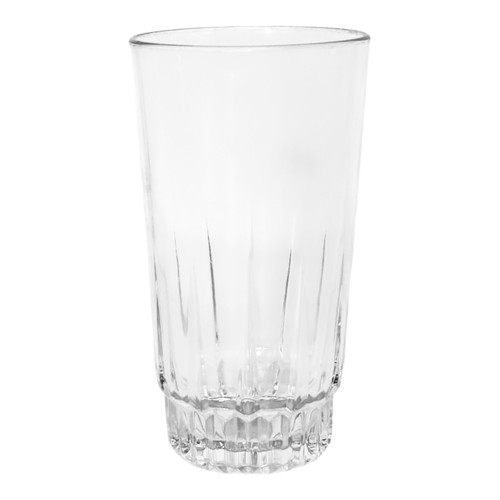 VTG Arcoroc Brazil LANCER Clear Vertical Cut 16 OZ Iced Tea Glass - Picture 2 of 4