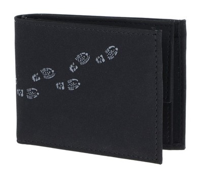 oxmox New Cryptan RFID Protect Geldbörse Footsteps 2.0 Print Grey Black Neu