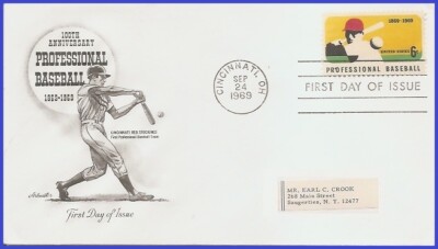 USA5 #1381 Addr Artmaster FDC Professional Baseball