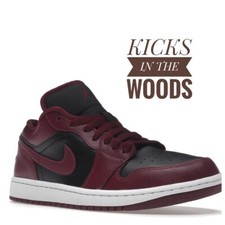 Nike Air Jordan 1 Low Black Dark Beetroot Rot Schwarz Damensneaker 40,5 US 9W