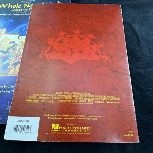 Disney Sheet Music Hal Leonard Piano Voice Lion King Pocahontas Aladdin Hunchbac - Picture 19 of 24