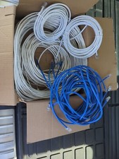 Cat 6 Cable Box Of Miscellaneous Cables Approx 200 Ft