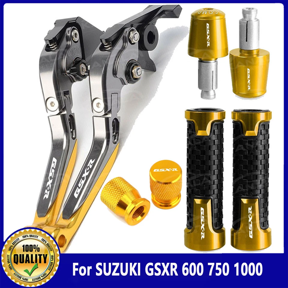 For SUZUKI GSXR 600 750 1000 CNC Motorcycle Brake Clutch Levers Handle Grips Cap - Image 4 of 4