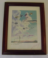 JEFF LEEDY  " So Many Snowbirds, So Few Recipes" Signed Litho -11" X 14" FRAMED