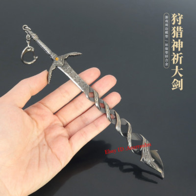 Spiel Elden Ring Godslayer's Greatsword Metall Waffe Modell Charme Dekoration