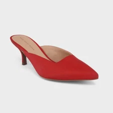 Womens Coco Grograin Kitten Heeled Mules - Who What Wear