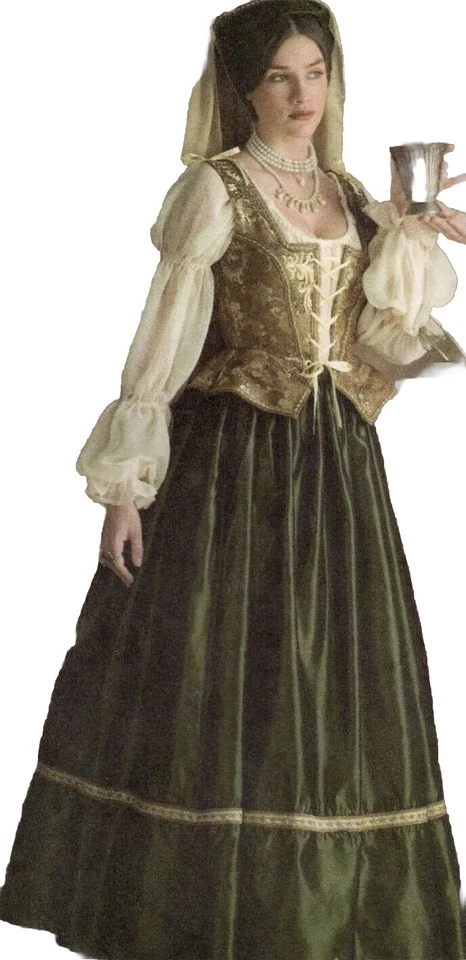 Модный лиф с обвалкой и пеплумом, средневековый RenFaire sz6-28, можно выбрать парчи - Изображение 2 из 4