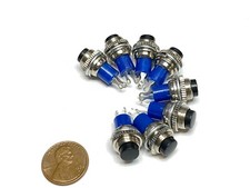 8 Pieces Black N/C 10mm NORMALLY CLOSED NC PUSH BUTTON SWITCH