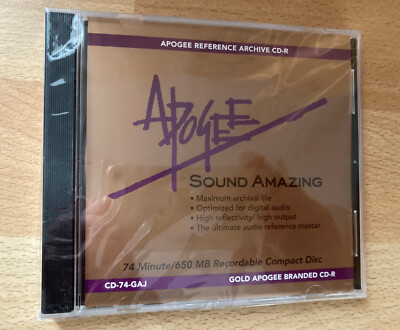Apogee CD-74-GAJ Gold Referenz Studio Archiv CD Rohling Sound Amazing OVP *RAR*