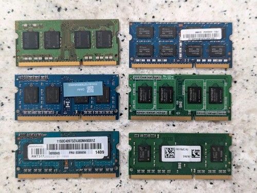 24GB (6x 4GB) Lot DDR3L Laptop Memory RAM PC3L Various Brands and Speeds - Picture 2 of 2