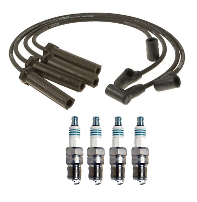 Denso Wire Set 7mm & 4 Iridium Power Spark Plug 0.044 Kit For Chevy Pontiac L4