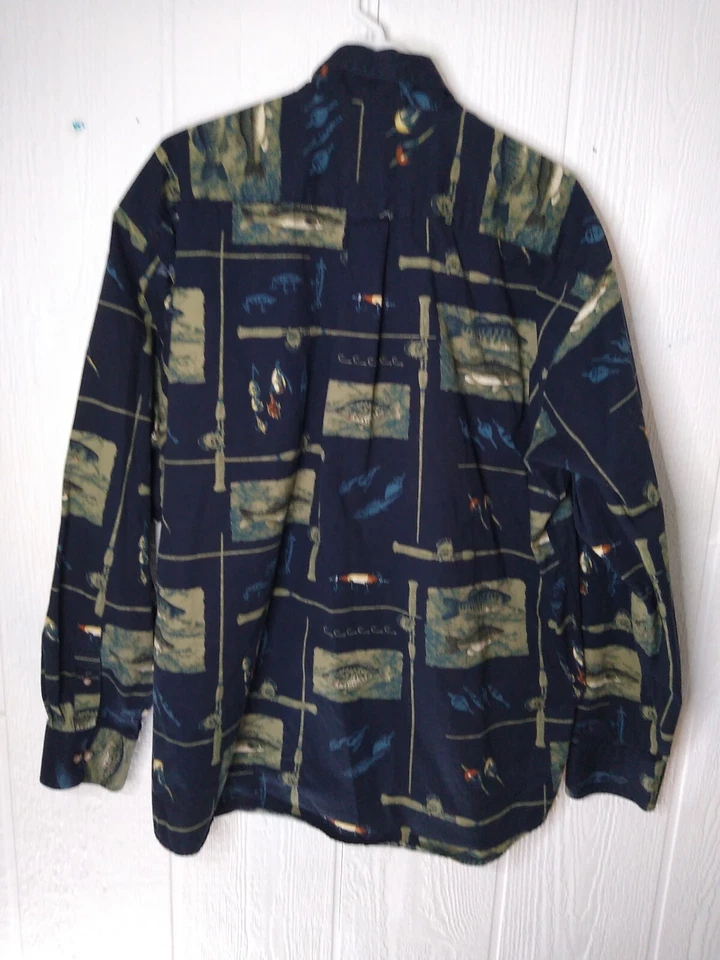 Camisa Duck Head Expedition para Hombres XL Botón Delantero Manga Larga Pesca Algodón Foto 2 de 4