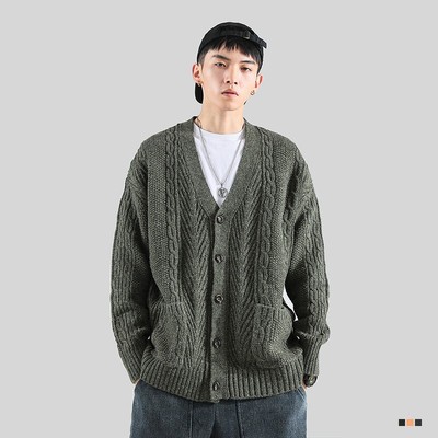 men's v neck cardigan