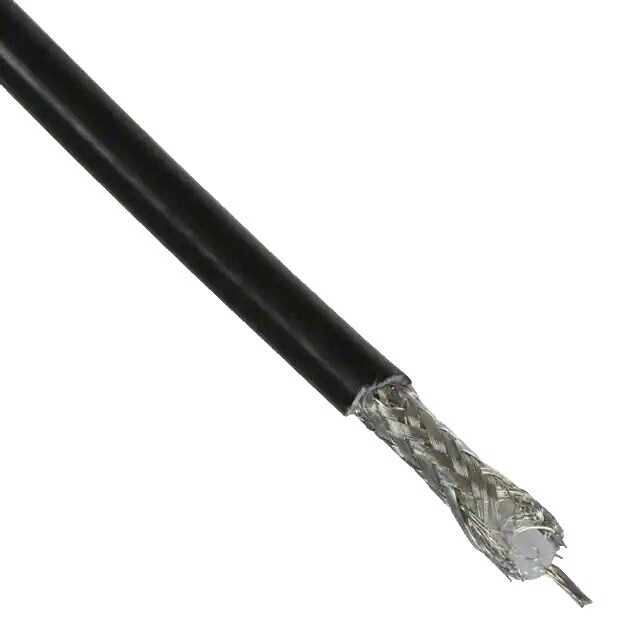 Conductor de cobre cable coaxial Industrial Negro