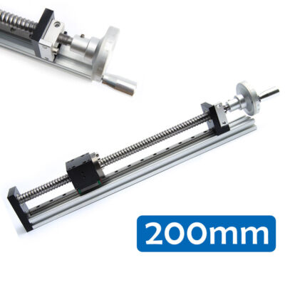 Manual 200MM Linear Rail Guide Slide Stage Actuator Ball Screw Motion Table