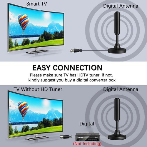 300 Miles Upgraded TV Antenna Digital HD Antenna Indoor HDTV Long 1080P 4K C8B9 - Afbeelding 4 van 11
